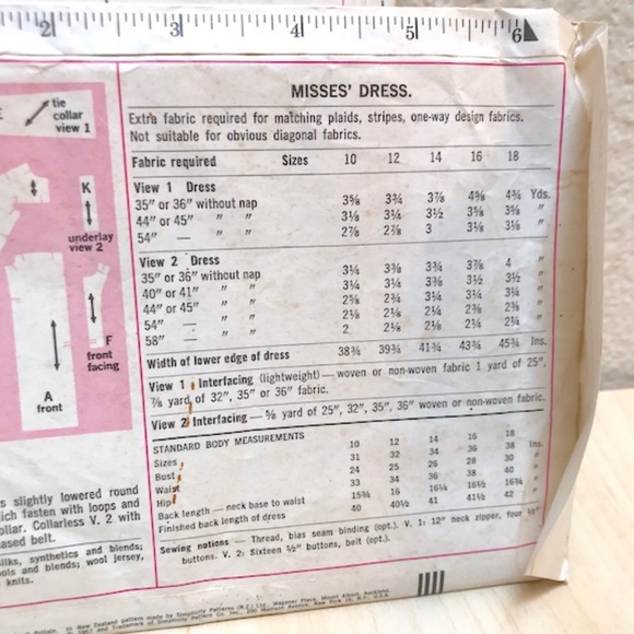 Simplicity Patterns # 6791 #7297 Vintage Fashion Design. 2 Pattern Sets. - Picture 8 of 8